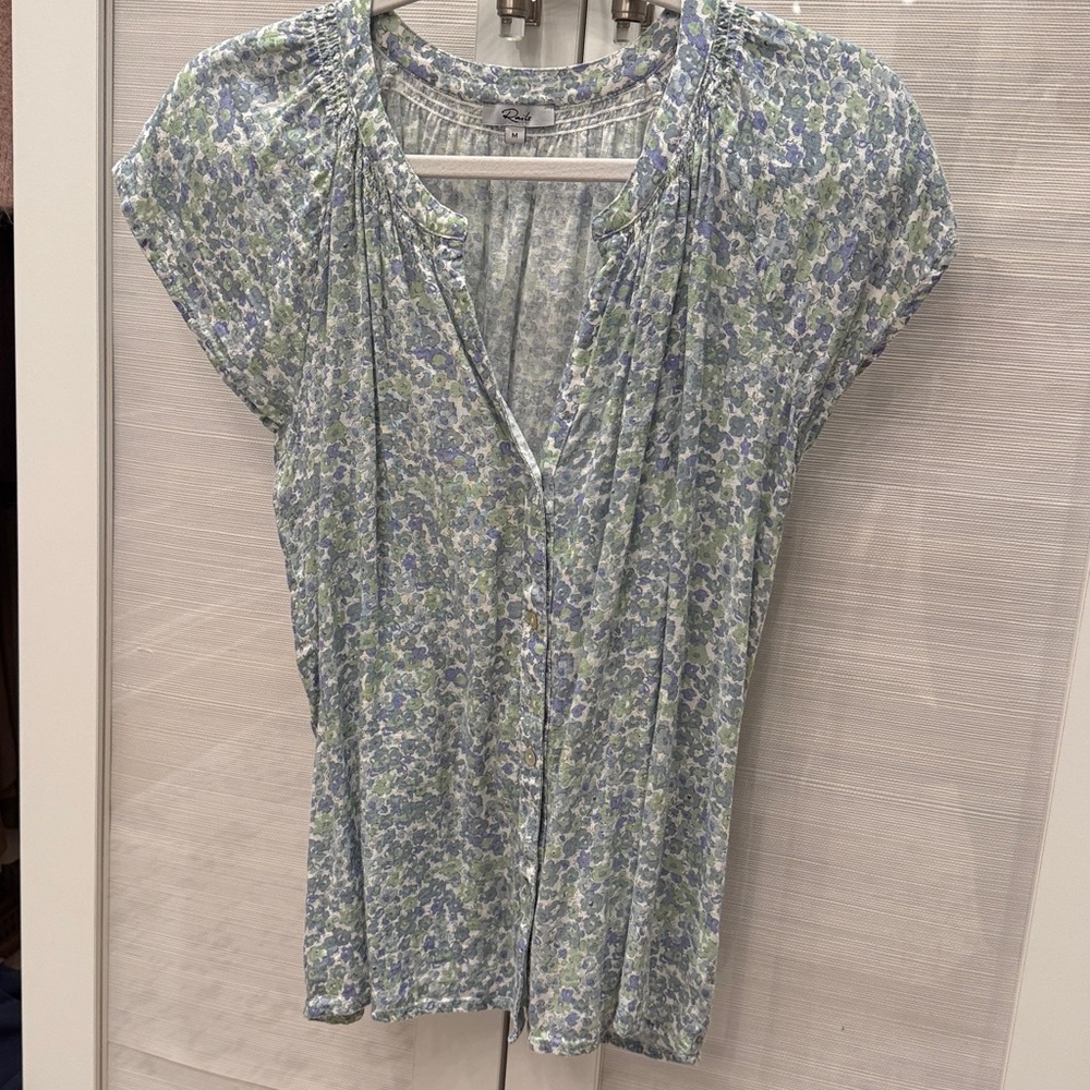 Rails Floral Blue and Green Women's Top